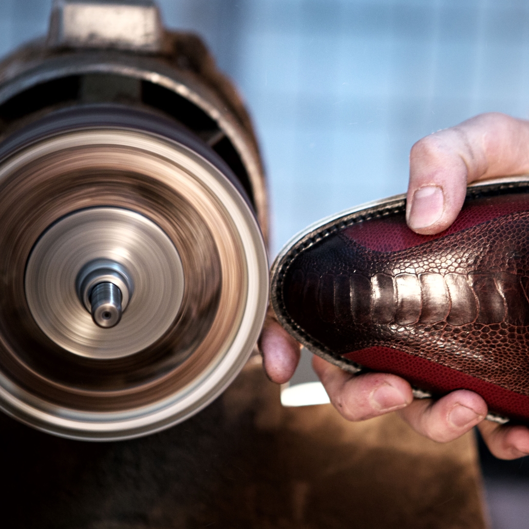 Shoemaker,Makes,Shoes,For,Men,He,Polishes,Sole,Of,Shoe
